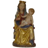 Jungfrau Maria Apfel sitzend  (Mantel Gold)