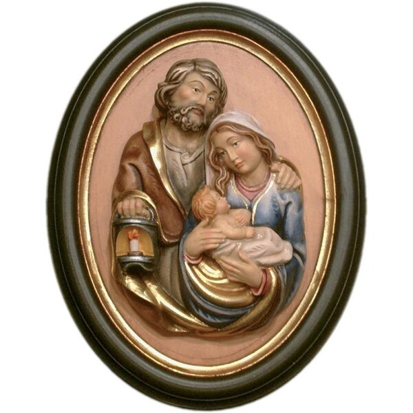 Holy Family half length portrait with frame