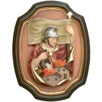 St. Florian half length portrait with frame