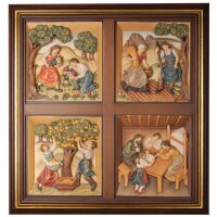 Relief 4 seasons with quadrate frame