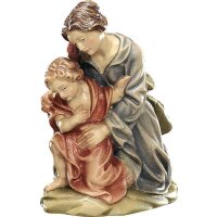 Genuflected woman with child