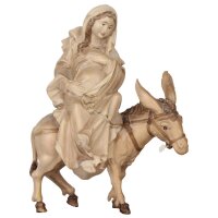Maria seduta con bambino su asino (fuga in Egitto)
