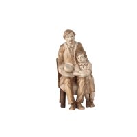 Father with boy and chair
