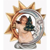 Stella con angelo, campanello e albero di natale