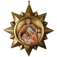 Christmas decoration: Star with Holy Family lamp