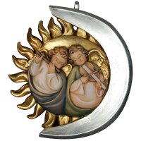 Christmas decoration: Sun and moon with angels