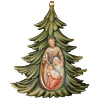 Addobbi: Albero natalizio con Sacra Famiglia