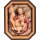 Sacred Heart of Jesus half-length with frame - Color - 4,33 inch
