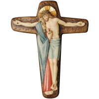 Cross with Christ and Mary with cup