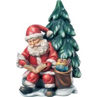 Babbo Natale con libro e albero