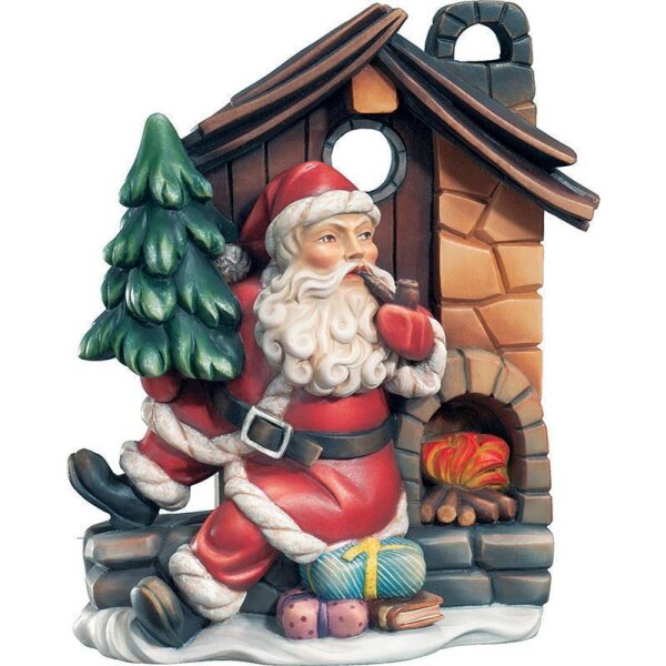 Santa Claus with house