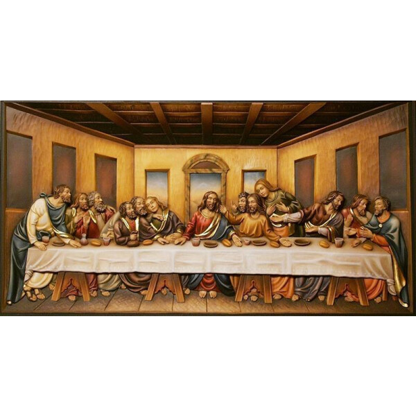 Last supper without frame Colored 019x035 cm