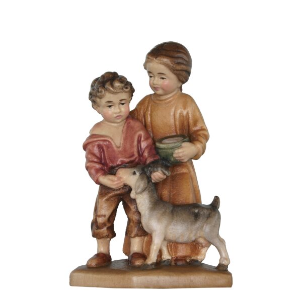 Children with goat - color - 4,3 inch