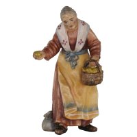 Old woman with fruits n.b. 4,3 inch color