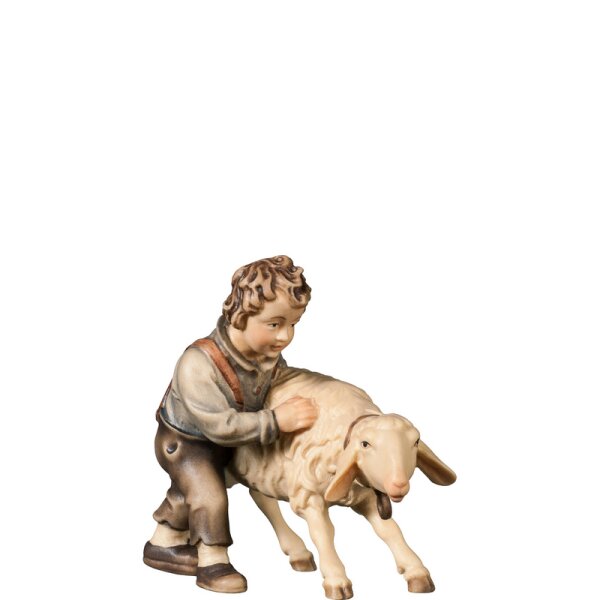 H-Boy with stubborn sheep - colored - 3,9 inch
