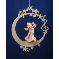 Angel with flute on the moon &.stars