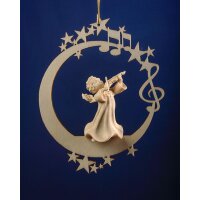 Angel with violin on the moon &.stars