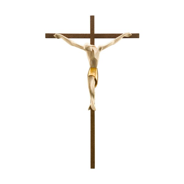 Kruzifix 2000 mit goldenem Tuch