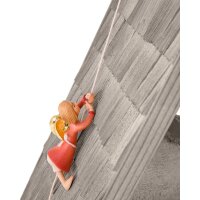 Abseiling angel on the gable