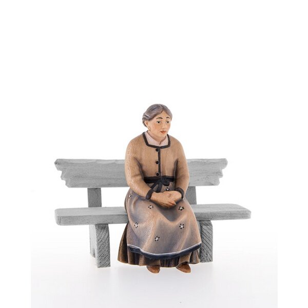 Sitzende Frau ohne Bank