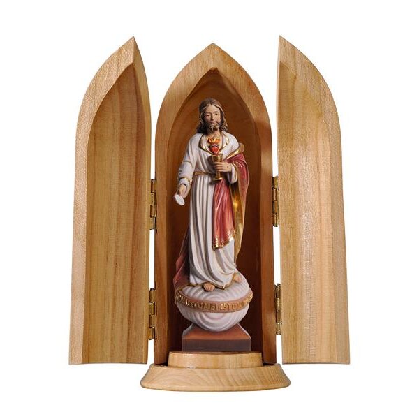 Sacred Heart of Jesus with host in niche