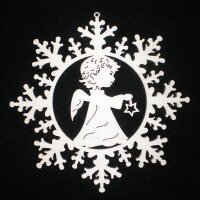 Stella neve con angioletto e stella