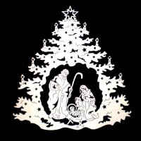Christmas tree with Holy Family
