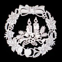 Floral wreath with candles