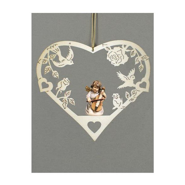 Heart-Bell angel with double-bass