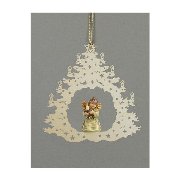 Christmas tree-Bell angel w.candle-carrier