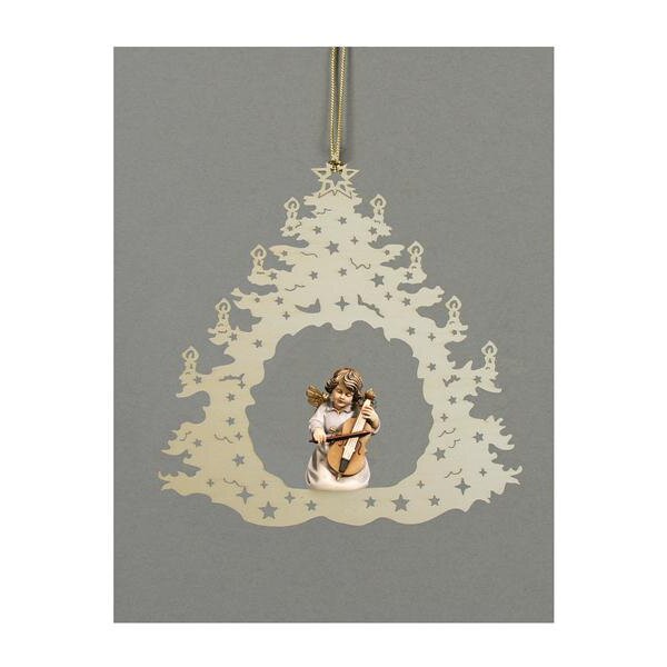 Christmas tree-Bell angel with double-bass