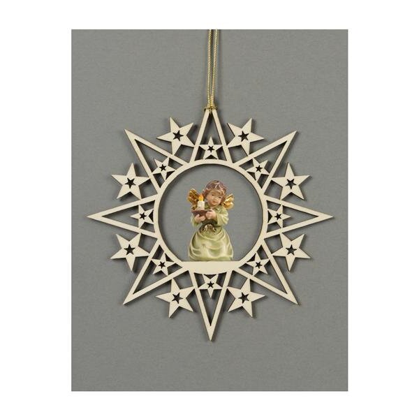 Star with stars-Bell angel with candle-carrier