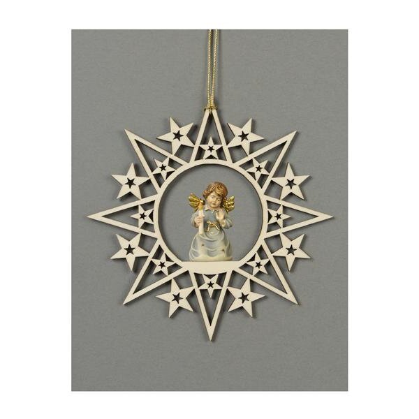 Star with stars-Bell angel with candle