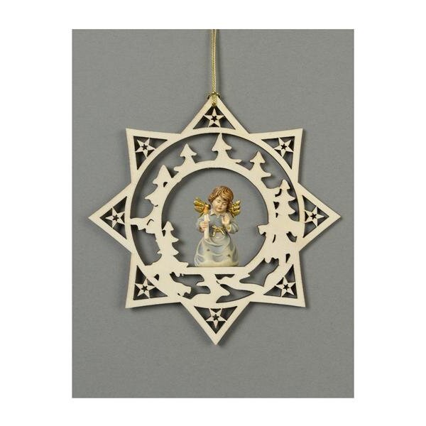 Star with trees-Bell angel with candle