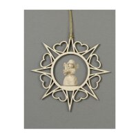 Star with hearts-Bell angel w.candle-carrier