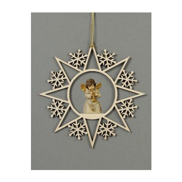 Star with snowflakes-Bell angel with trumpet