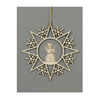 Star with snowflakes-Bell angel praying