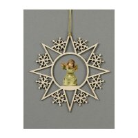 Star with snowflakes-Bell angel with flute