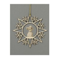 Star with snowflakes-Bell angel with flute
