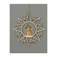 Star with snowflakes-Bell angel with book