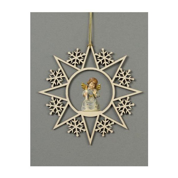 Star with snowflakes-Bell angel with candle
