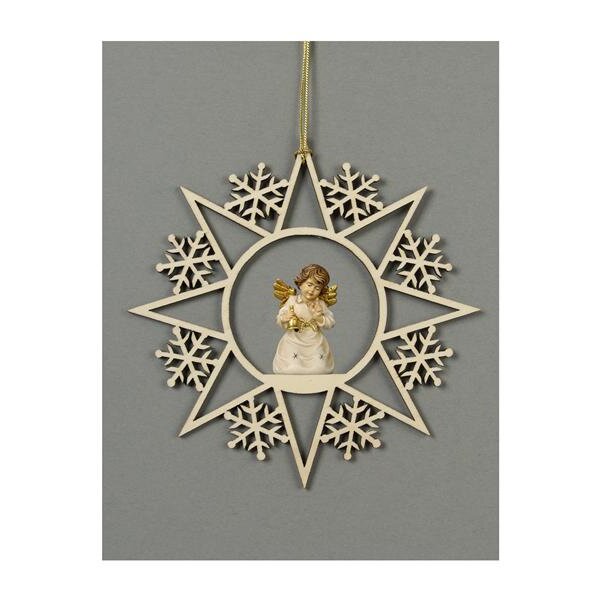 Star with snowflakes-Bell angel with bell