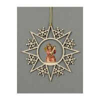 Star with snowflakes-Bell angel with guitar