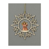 Star with snowflakes-Bell angel with guitar