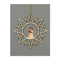 Star with snowflakes-Bell angel with horn