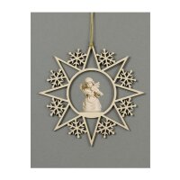 Star with snowflakes-Bell angel with violin