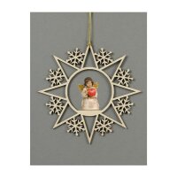 Star with snowflakes-Bell angel with heart