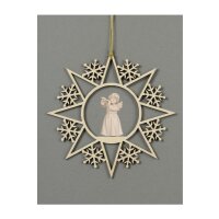 Star with snowflakes-Bell ang.stand.with flute