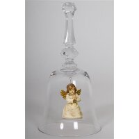 Crystal bell with Bell angel praying