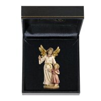 Guardian angel with girl with case